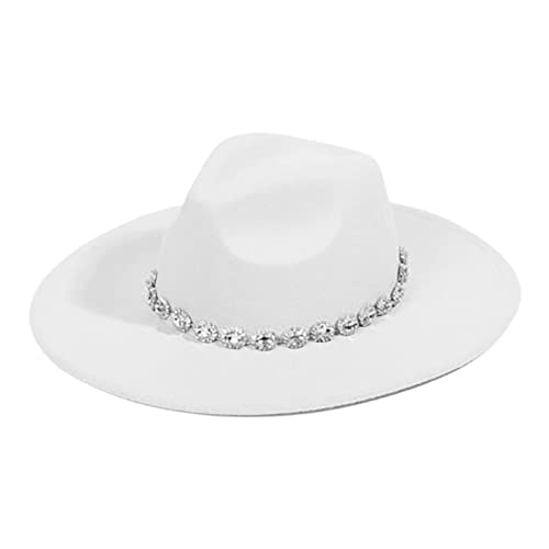 DIEKE Cowgirl-Hut, glitzernder Kuhhut mit Strasssteinen, Gürtel, Dekorationen, Erwachsenengröße, Cowboyhut für Party DIEKE Cowgirl-Hut, glitzernder Kuhhut mit Strasssteinen, Gürtel, Dekorationen, Erwachsenengröße, Cowboyhut für Party von DIEKE