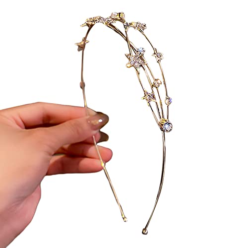 DIEKE Damen Strass Stirnband Braut Kopfschmuck Hochzeit Party Mehrschichtige Haarreifen Erwachsene Karneval Musik Festival Kopfbedeckung DIEKE Damen Strass Stirnband Braut Kopfschmuck Hochzeit Party Mehrschichtige Haarreifen Erwachsene Karneval Musik Festival Kopfbedeckung von DIEKE