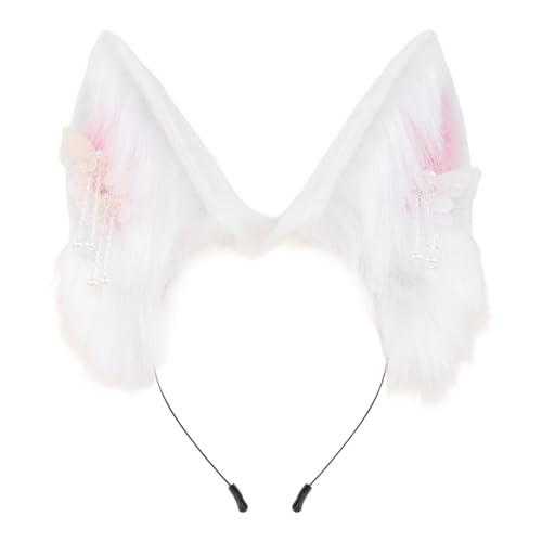 DIEKE Handgefertigtes Plüsch-Haarband mit Tierohren und abnehmbarem und beweglichem Ohr für Anime-Liebhaber, Rollenspiel, Party, Kostüm, Zubehör, Anime-Enthusiasten von DIEKE