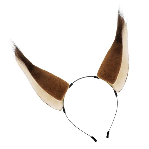 DIEKE Realistisches Eichhörnchen-Ohr-Stirnband, Anime-Themenparty, Haarreif, Maskeraden, Kostüm, Kopfbedeckung, Live-Show-Haarreif, Cosplay-Requisiten, Cosplay-Stirnband von DIEKE
