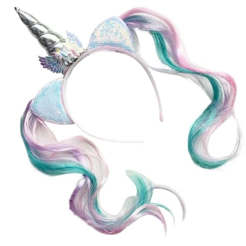 DIEKE Schönes gehörntes Stirnband für kleine Mädchen mit Fischschwanz-Designs, Cartoon-Haarreif für Geburtstagsfeiern und Themen-Event, Cosplay, Horn-Stirnband DIEKE Schönes gehörntes Stirnband für kleine Mädchen mit Fischschwanz-Designs, Cartoon-Haarreif für Geburtstagsfeiern und Themen-Event, Cosplay, Horn-Stirnband von DIEKE