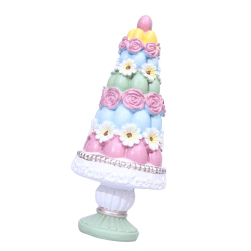 Ostereier-Baumstatue mit Blumen-Designs für Zuhause oder Büro, Tischdekoration, Festival-Kuchendekoration, Oster-Skulptur von DIEKE