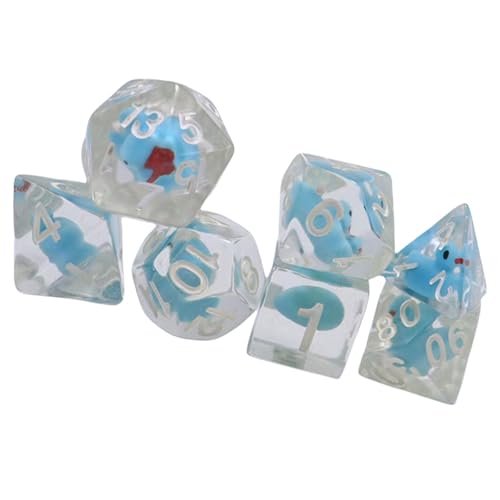 Polyedrische Würfel, 7 Stück, klare Harze, Party, Familienspiel, Lernspielzeug, Unterhaltung, polyedrisches Würfel-Set, Gaming Polyedrische Würfel, 7 Stück, klare Harze, Party, Familienspiel, Lernspielzeug, Unterhaltung, polyedrisches Würfel-Set, Gaming von DIEKE