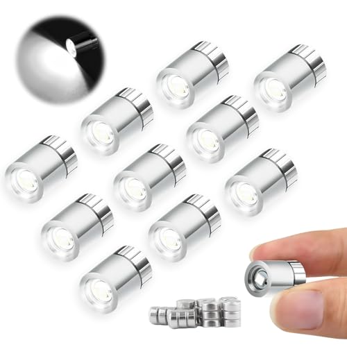 10 Stück Mini LED Licht, Puppenhaus Licht, LED Minilichter, Micro LED Licht mit Batterie, Mini LED Puppenhaus, für Partydekoration DIY Puppenhauszubehör Spielzeug Bausteine Weihnachtsbaum von DIELIANHUA