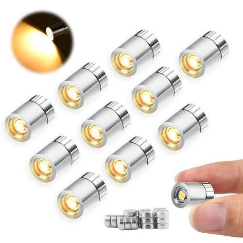 10 Stück Mini LED Licht, Puppenhaus Licht, LED Minilichter, Micro LED Licht mit Batterie, Mini LED Puppenhaus, für Partydekoration DIY Puppenhauszubehör Spielzeug Bausteine Weihnachtsbaum von DIELIANHUA