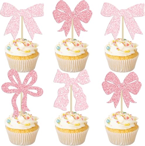 24 PCS Tortendeko Rosa, Cake Topper Rosa, Cupcake Topper Rosas, Cupcake Topper Baby Rosas, Geeignet für Pink Bow Party, Pink Birthday Party, Mädchengeburtstagsparty/B 24 PCS Tortendeko Rosa, Cake Topper Rosa, Cupcake Topper Rosas, Cupcake Topper Baby Rosas, Geeignet für Pink Bow Party, Pink Birthday Party, Mädchengeburtstagsparty/B von DIELIANHUA
