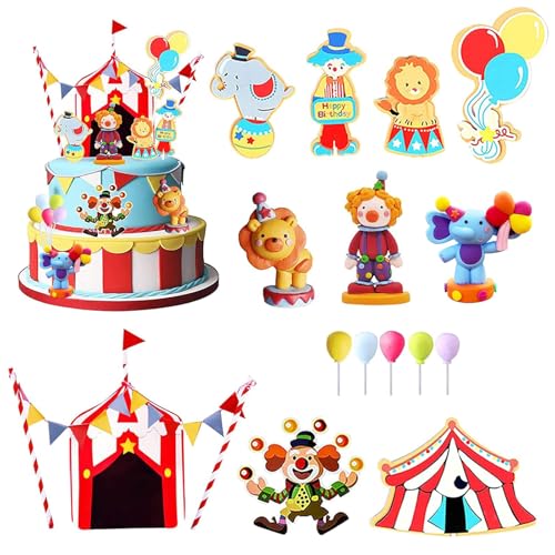 24 PCS Zirkus Cake Topper, Zirkus Cupcake Topper, Kuchen Topper Zirkus, Clown Tiere Luftballons Zirkus Tortendeko, DIY Cupcake Topper Zirkus für Geburtstag Karnevals Party Dekorationen 24 PCS Zirkus Cake Topper, Zirkus Cupcake Topper, Kuchen Topper Zirkus, Clown Tiere Luftballons Zirkus Tortendeko, DIY Cupcake Topper Zirkus für Geburtstag Karnevals Party Dekorationen von DIELIANHUA