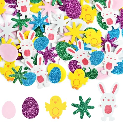 300 Stück Ostern Basteln Aufkleber, Ostereier Aufkleber, Glitzer Schaumstoff Aufkleber, Ostern Moosgummi Aufkleber, Ei Hasen Küken Blumen Aufkleber, Osterdeko DIY, Oster Kunsthandwerk, Partyartikel 300 Stück Ostern Basteln Aufkleber, Ostereier Aufkleber, Glitzer Schaumstoff Aufkleber, Ostern Moosgummi Aufkleber, Ei Hasen Küken Blumen Aufkleber, Osterdeko DIY, Oster Kunsthandwerk, Partyartikel von DIELIANHUA