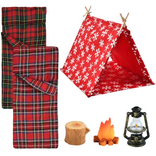 6 Stück Wichtel Zubehör, Weihnachtselfen Zubehör, Puppen Zubehör Weihnachtselfen, Wichtel Zubehör Weihnachten, Schlafsack, Miniaturzelt, Mini Öllampe, Mini Brennholzhaufen, Mini Baumstumpf,A 6 Stück Wichtel Zubehör, Weihnachtselfen Zubehör, Puppen Zubehör Weihnachtselfen, Wichtel Zubehör Weihnachten, Schlafsack, Miniaturzelt, Mini Öllampe, Mini Brennholzhaufen, Mini Baumstumpf,A von DIELIANHUA