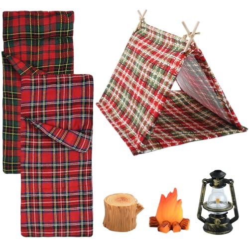 6 Stück Wichtel Zubehör, Weihnachtselfen Zubehör, Puppen Zubehör Weihnachtselfen, Wichtel Zubehör Weihnachten, Schlafsack, Miniaturzelt, Mini Öllampe, Mini Brennholzhaufen, Mini Baumstumpf,C 6 Stück Wichtel Zubehör, Weihnachtselfen Zubehör, Puppen Zubehör Weihnachtselfen, Wichtel Zubehör Weihnachten, Schlafsack, Miniaturzelt, Mini Öllampe, Mini Brennholzhaufen, Mini Baumstumpf,C von DIELIANHUA