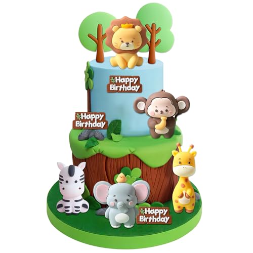 Dschungel Tortendeko, 10 Stück Tiere Tortendeko, Tiere Geburtstag Tortendeko, Tortendeko Wald Tiere, Zoo Dschungel Tortendeko, Waldtiere Tortendeko für Party Geburtstag Junge Mädchen Dschungel Tortendeko, 10 Stück Tiere Tortendeko, Tiere Geburtstag Tortendeko, Tortendeko Wald Tiere, Zoo Dschungel Tortendeko, Waldtiere Tortendeko für Party Geburtstag Junge Mädchen von DIELIANHUA