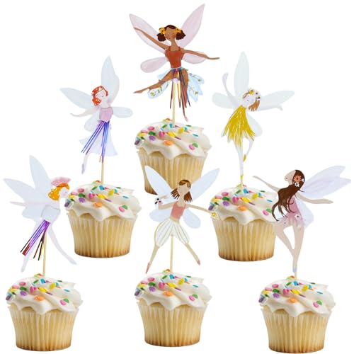DIELOVEHUA 12 Stück Fee Cake Topper, Fairy Kuchen Topper, Pappbecher Cupcake Toppers Fee, Feen Geburtstag Deko, Picks Kuchen Topper Dekoration für Babyparty Mädchen Geburtstagsdeko DIELOVEHUA 12 Stück Fee Cake Topper, Fairy Kuchen Topper, Pappbecher Cupcake Toppers Fee, Feen Geburtstag Deko, Picks Kuchen Topper Dekoration für Babyparty Mädchen Geburtstagsdeko von DIELOVEHUA