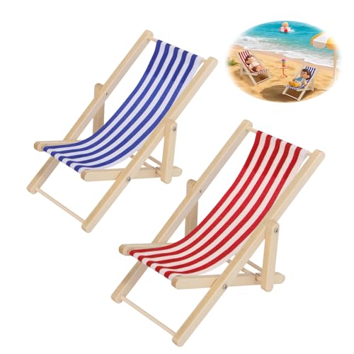 2 Stück Miniatur Strand Stuhl, Puppenhaus Strandstuhl, Mini Liegestuhl Deko, 1:12 Miniatur Liegestuhl, für Strand Puppe Garten Mikrolandschaft DIY Deko 2 Stück Miniatur Strand Stuhl, Puppenhaus Strandstuhl, Mini Liegestuhl Deko, 1:12 Miniatur Liegestuhl, für Strand Puppe Garten Mikrolandschaft DIY Deko von DIELOVEHUA