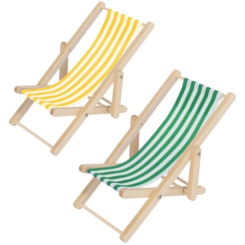 2 Stück Miniatur Strand Stuhl, Puppenhaus Strandstuhl, Mini Liegestuhl Deko, 1:12 Miniatur Liegestuhl, für Strand Puppe Garten Mikrolandschaft DIY Deko 2 Stück Miniatur Strand Stuhl, Puppenhaus Strandstuhl, Mini Liegestuhl Deko, 1:12 Miniatur Liegestuhl, für Strand Puppe Garten Mikrolandschaft DIY Deko von DIELOVEHUA