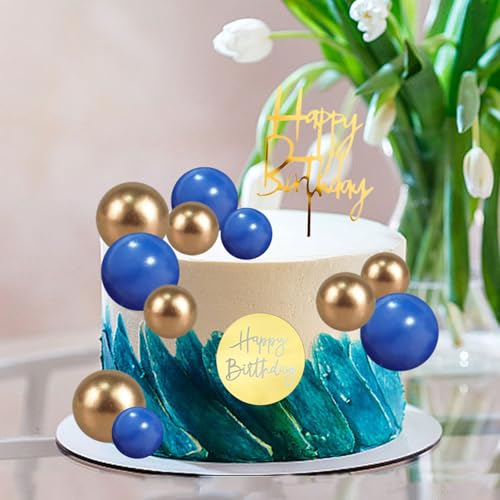 25 Stück Tortendeko Kugeln, Schwarz Blau, Cake Topper, Kuchendeko, Happy Birthday für Geburtstag, Hochzeit, Party, Valentinstag 25 Stück Tortendeko Kugeln, Schwarz Blau, Cake Topper, Kuchendeko, Happy Birthday für Geburtstag, Hochzeit, Party, Valentinstag von DIELOVEHUA