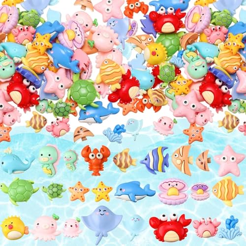50 Stück Mini Figuren Ozean, Miniatur Meerestiere, Meerestiere Figuren, Miniatur Deko, für DIY Micro Landschaft Aquarium Garten Puppenhaus Dekoration 50 Stück Mini Figuren Ozean, Miniatur Meerestiere, Meerestiere Figuren, Miniatur Deko, für DIY Micro Landschaft Aquarium Garten Puppenhaus Dekoration von DIELOVEHUA
