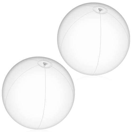 DIELOVEHUA 2 Stück Wasserball Aufblasbar, Transparenter Strandball, 24 Zoll Inflatable Beach Ball, Wasserball Kinder, für Outdoor Garten, Sommer Strand und Schwimmbad, Party Favors DIELOVEHUA 2 Stück Wasserball Aufblasbar, Transparenter Strandball, 24 Zoll Inflatable Beach Ball, Wasserball Kinder, für Outdoor Garten, Sommer Strand und Schwimmbad, Party Favors von DIELOVEHUA