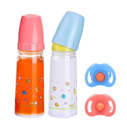 DIELOVEHUA 4 Stück Puppenzubehör, 2 Stück Magische Flasche, 2 Stück Puppenschnuller, Puppenflasche mit Milch, Magische Milchfläschchen, für Kinder ab 3 Jahren DIELOVEHUA 4 Stück Puppenzubehör, 2 Stück Magische Flasche, 2 Stück Puppenschnuller, Puppenflasche mit Milch, Magische Milchfläschchen, für Kinder ab 3 Jahren von DIELOVEHUA