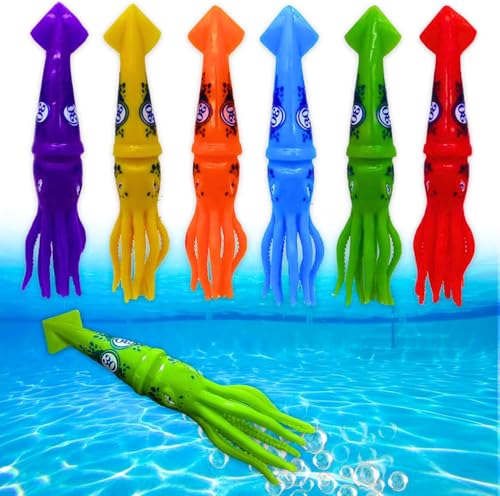 DIELOVEHUA Torpedo Pool Spielzeug, Tauchspielzeug, buntes Schwimmspielzeug, sinkendes Werfen,A von DIELOVEHUA