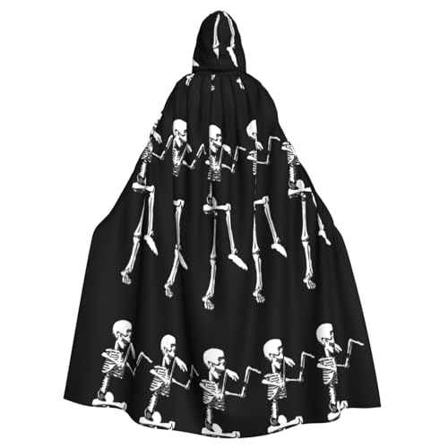 DIEzig Halloween beweglicher Skelett-Totenkopf-Aufdruck, Kapuzenumhang, Erwachsenen-Karneval, Partyzubehör, Halloween-Umhang, ideal für Cosplay-Bühnenveranstaltungen DIEzig Halloween beweglicher Skelett-Totenkopf-Aufdruck, Kapuzenumhang, Erwachsenen-Karneval, Partyzubehör, Halloween-Umhang, ideal für Cosplay-Bühnenveranstaltungen von DIEzig