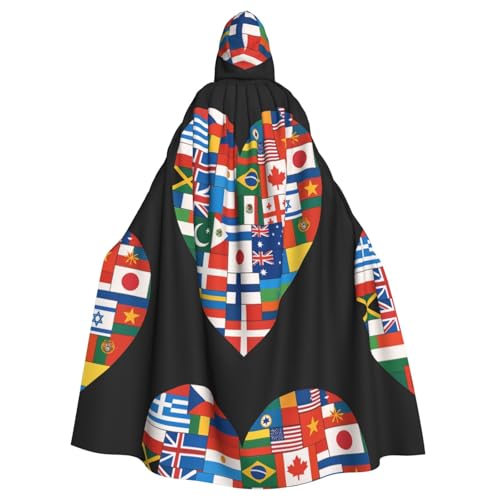 DIEzig Kapuzenumhang in Herzform, Flaggen-Druck, Erwachsenen-Karneval, Partyzubehör, Halloween-Umhang, ideal für Cosplay-Bühnenveranstaltungen DIEzig Kapuzenumhang in Herzform, Flaggen-Druck, Erwachsenen-Karneval, Partyzubehör, Halloween-Umhang, ideal für Cosplay-Bühnenveranstaltungen von DIEzig