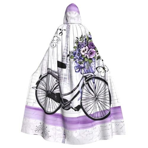 DIEzig Kapuzenumhang mit Aufschrift "Love On The Bike" für Erwachsene, Karneval, Party, Halloween, ideal für Cosplay-Bühnenveranstaltungen von DIEzig