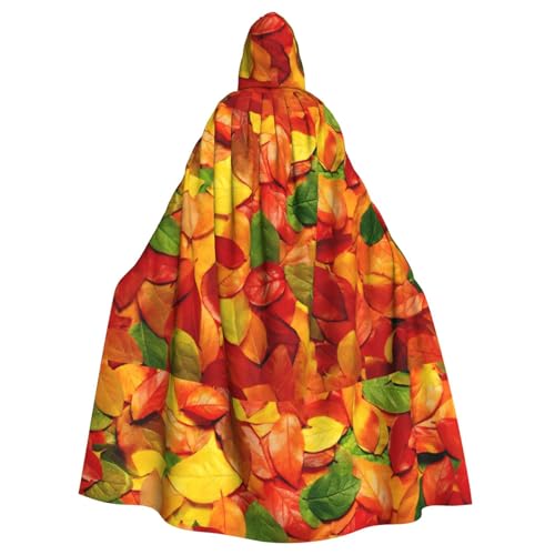 DIEzig Kapuzenumhang mit Blattdruck, Erwachsenen-Karneval, Party-Zubehör, Halloween-Umhang, ideal für Cosplay-Bühnenveranstaltungen von DIEzig