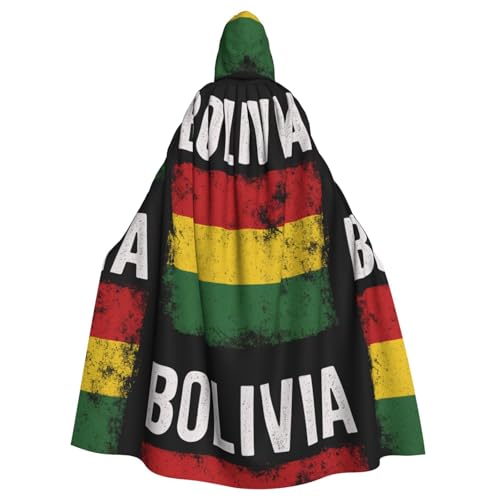 DIEzig Kapuzenumhang mit Bolivien-Flagge, Erwachsenen-Karneval, Partyzubehör, Halloween-Umhang, ideal für Cosplay-Bühnenveranstaltungen von DIEzig