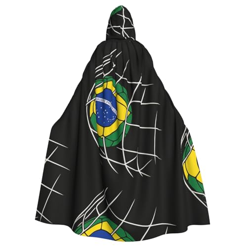 DIEzig Kapuzenumhang mit Brasilien Zielen, Erwachsenen-Karneval, Partyzubehör, Halloween-Umhang, ideal für Cosplay-Bühnenveranstaltungen DIEzig Kapuzenumhang mit Brasilien Zielen, Erwachsenen-Karneval, Partyzubehör, Halloween-Umhang, ideal für Cosplay-Bühnenveranstaltungen von DIEzig