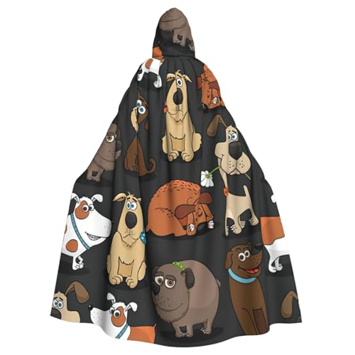 DIEzig Kapuzenumhang mit Bulldogge, Corgi-Druck, Erwachsenen-Karneval, Partyzubehör, Halloween-Umhang, ideal für Cosplay-Bühnenveranstaltungen von DIEzig