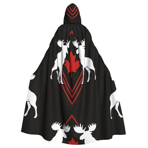 DIEzig Kapuzenumhang mit Elchdruck, Erwachsenen-Karneval, Partyzubehör, Halloween-Umhang, ideal für Cosplay-Bühnenveranstaltungen DIEzig Kapuzenumhang mit Elchdruck, Erwachsenen-Karneval, Partyzubehör, Halloween-Umhang, ideal für Cosplay-Bühnenveranstaltungen von DIEzig