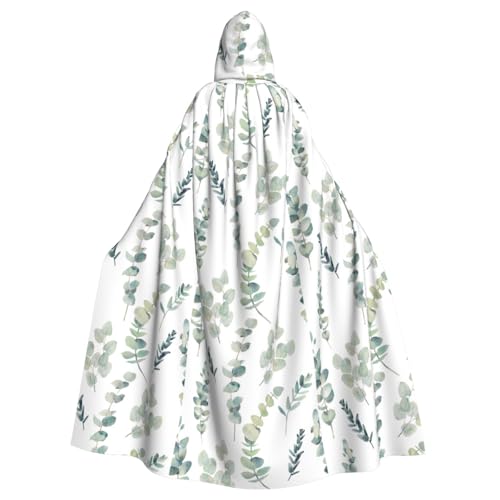 DIEzig Kapuzenumhang mit Eukalyptusblättern, Erwachsenen-Karneval, Partyzubehör, Halloween-Umhang, ideal für Cosplay-Bühnenveranstaltungen von DIEzig