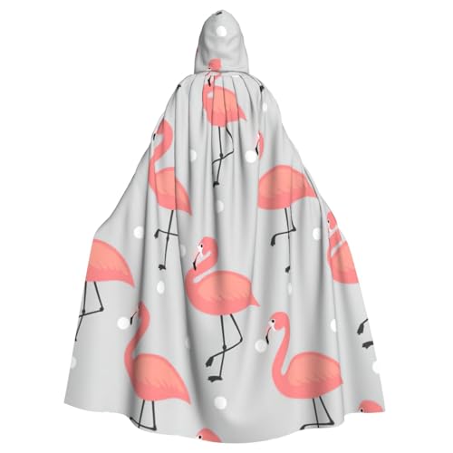DIEzig Kapuzenumhang mit Flamingo-Druck, Erwachsenen-Karneval, Partyzubehör, Halloween-Umhang, ideal für Cosplay-Bühnenveranstaltungen DIEzig Kapuzenumhang mit Flamingo-Druck, Erwachsenen-Karneval, Partyzubehör, Halloween-Umhang, ideal für Cosplay-Bühnenveranstaltungen von DIEzig