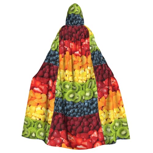 DIEzig Kapuzenumhang mit Frucht-Regenbogen-Druck, Erwachsenen-Karneval, Partyzubehör, Halloween-Umhang, ideal für Cosplay-Bühnenveranstaltungen DIEzig Kapuzenumhang mit Frucht-Regenbogen-Druck, Erwachsenen-Karneval, Partyzubehör, Halloween-Umhang, ideal für Cosplay-Bühnenveranstaltungen von DIEzig