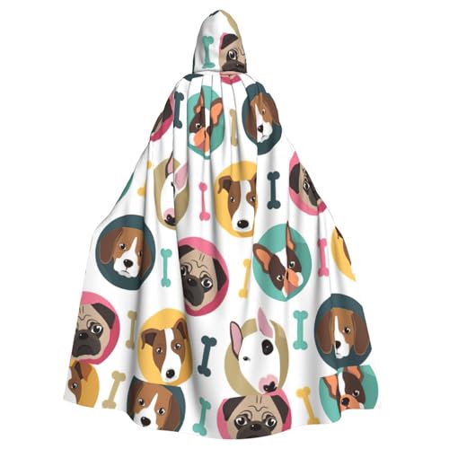 DIEzig Kapuzenumhang mit Hundemuster, Erwachsenen-Karneval, Partyzubehör, Halloween-Umhang, ideal für Cosplay-Bühnenveranstaltungen DIEzig Kapuzenumhang mit Hundemuster, Erwachsenen-Karneval, Partyzubehör, Halloween-Umhang, ideal für Cosplay-Bühnenveranstaltungen von DIEzig