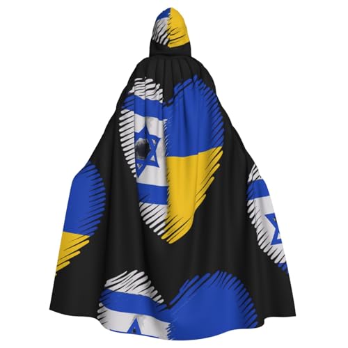 DIEzig Kapuzenumhang mit Israel und der Ukraine, Erwachsenen-Karneval, Partyzubehör, Halloween-Umhang, ideal für Cosplay-Bühnenveranstaltungen DIEzig Kapuzenumhang mit Israel und der Ukraine, Erwachsenen-Karneval, Partyzubehör, Halloween-Umhang, ideal für Cosplay-Bühnenveranstaltungen von DIEzig