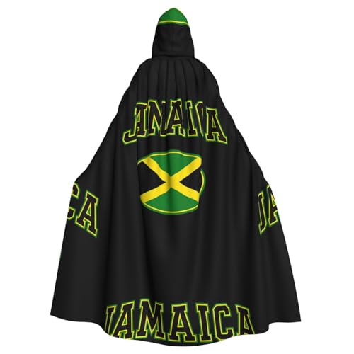 DIEzig Kapuzenumhang mit Jamaika-Flagge, Text, Erwachsenen-Karneval, Partyzubehör, Halloween-Umhang, ideal für Cosplay-Bühnenveranstaltungen DIEzig Kapuzenumhang mit Jamaika-Flagge, Text, Erwachsenen-Karneval, Partyzubehör, Halloween-Umhang, ideal für Cosplay-Bühnenveranstaltungen von DIEzig