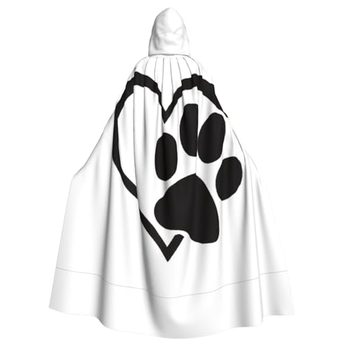 DIEzig Kapuzenumhang mit Pfotenabdruck, Erwachsenen-Karneval, Partyzubehör, Halloween-Umhang, ideal für Cosplay-Bühnenveranstaltungen DIEzig Kapuzenumhang mit Pfotenabdruck, Erwachsenen-Karneval, Partyzubehör, Halloween-Umhang, ideal für Cosplay-Bühnenveranstaltungen von DIEzig