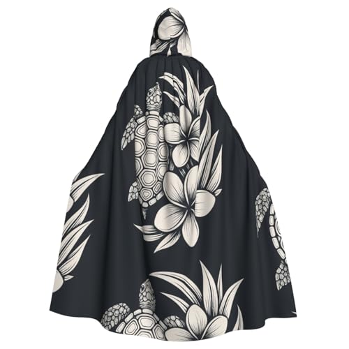 DIEzig Kapuzenumhang mit Schildkröten-Druck, Erwachsenen-Karneval, Partyzubehör, Halloween-Umhang, ideal für Cosplay-Bühnenveranstaltungen von DIEzig