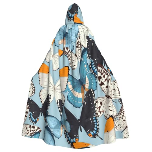 DIEzig Kapuzenumhang mit Schmetterlings-Aufdruck, Erwachsenen-Karneval, Partyzubehör, Halloween-Umhang, ideal für Cosplay-Bühnenveranstaltungen DIEzig Kapuzenumhang mit Schmetterlings-Aufdruck, Erwachsenen-Karneval, Partyzubehör, Halloween-Umhang, ideal für Cosplay-Bühnenveranstaltungen von DIEzig