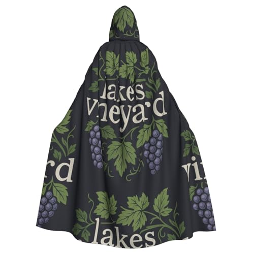 DIEzig Kapuzenumhang mit See-Weinberg-Druck, Erwachsenen-Karneval, Partyzubehör, Halloween-Umhang, ideal für Cosplay-Bühnenveranstaltungen DIEzig Kapuzenumhang mit See-Weinberg-Druck, Erwachsenen-Karneval, Partyzubehör, Halloween-Umhang, ideal für Cosplay-Bühnenveranstaltungen von DIEzig