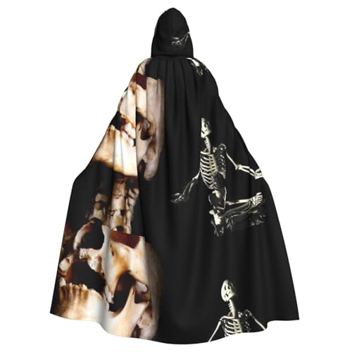 DIEzig Kapuzenumhang mit Skelett-Druck, Erwachsenen-Karneval, Partyzubehör, Halloween-Umhang, ideal für Cosplay-Bühnenveranstaltungen DIEzig Kapuzenumhang mit Skelett-Druck, Erwachsenen-Karneval, Partyzubehör, Halloween-Umhang, ideal für Cosplay-Bühnenveranstaltungen von DIEzig