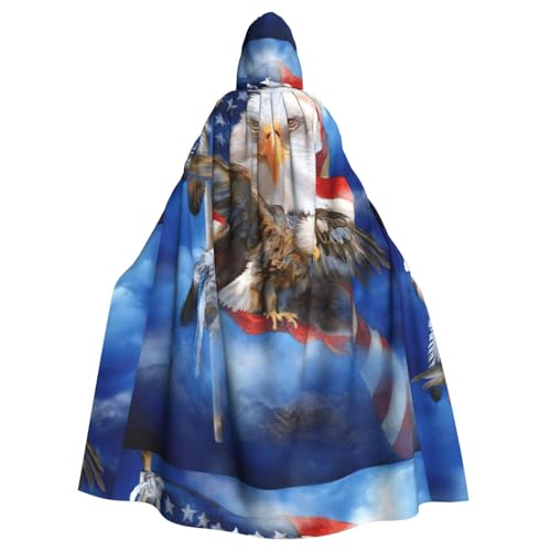 DIEzig Kapuzenumhang mit USA-Flagge, Erwachsenen-Karneval, Partyzubehör, Halloween-Umhang, ideal für Cosplay-Bühnenveranstaltungen DIEzig Kapuzenumhang mit USA-Flagge, Erwachsenen-Karneval, Partyzubehör, Halloween-Umhang, ideal für Cosplay-Bühnenveranstaltungen von DIEzig