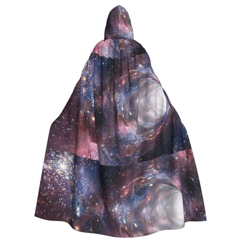 DIEzig Kapuzenumhang mit Weltraumdruck, Erwachsenen-Karneval, Partyzubehör, Halloween-Umhang, ideal für Cosplay-Bühnenveranstaltungen DIEzig Kapuzenumhang mit Weltraumdruck, Erwachsenen-Karneval, Partyzubehör, Halloween-Umhang, ideal für Cosplay-Bühnenveranstaltungen von DIEzig
