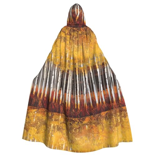 DIEzig Kapuzenumhang mit abstraktem goldenem Bäumen-Druck, Erwachsenen-Karneval, Partyzubehör, Halloween-Umhang, ideal für Cosplay-Bühnenveranstaltungen von DIEzig