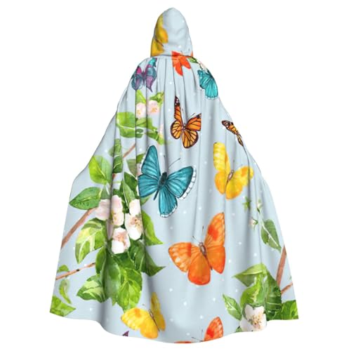 DIEzig Kapuzenumhang mit fliegenden Schmetterlingen, für Erwachsene, Karneval, Party, Halloween, ideal für Cosplay, Bühnenveranstaltungen DIEzig Kapuzenumhang mit fliegenden Schmetterlingen, für Erwachsene, Karneval, Party, Halloween, ideal für Cosplay, Bühnenveranstaltungen von DIEzig