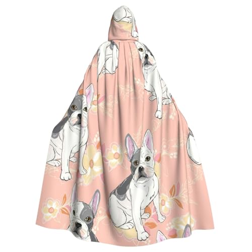 DIEzig Kapuzenumhang mit französischer Bulldogge, Erwachsenen-Karneval, Partyzubehör, Halloween-Umhang, ideal für Cosplay-Bühnenveranstaltungen DIEzig Kapuzenumhang mit französischer Bulldogge, Erwachsenen-Karneval, Partyzubehör, Halloween-Umhang, ideal für Cosplay-Bühnenveranstaltungen von DIEzig