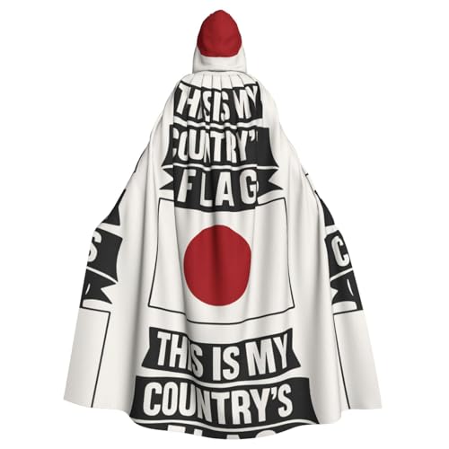 DIEzig Kapuzenumhang mit japanischer Flagge, Erwachsenen-Karneval, Partyzubehör, Halloween-Umhang, ideal für Cosplay-Bühnenveranstaltungen DIEzig Kapuzenumhang mit japanischer Flagge, Erwachsenen-Karneval, Partyzubehör, Halloween-Umhang, ideal für Cosplay-Bühnenveranstaltungen von DIEzig