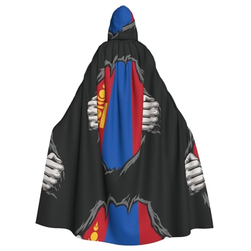 DIEzig Kapuzenumhang mit mongolischer Flagge, Erwachsenen-Karneval, Partyzubehör, Halloween-Umhang, ideal für Cosplay-Bühnenveranstaltungen DIEzig Kapuzenumhang mit mongolischer Flagge, Erwachsenen-Karneval, Partyzubehör, Halloween-Umhang, ideal für Cosplay-Bühnenveranstaltungen von DIEzig