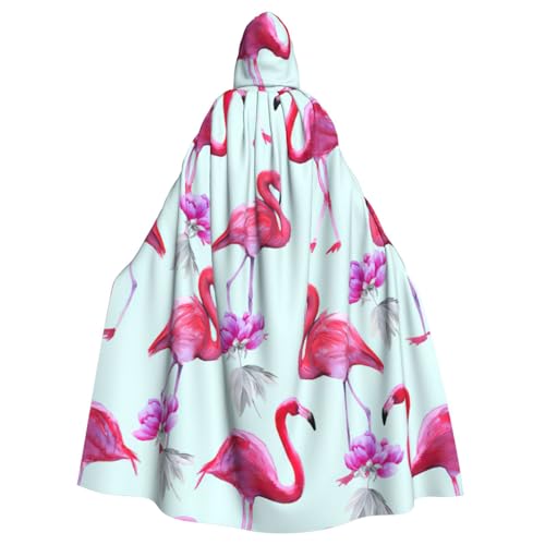 DIEzig Kapuzenumhang mit pinkem Flamingodruck, Erwachsenen-Kostüm, Partyzubehör, Halloween-Umhang, ideal für Cosplay-Bühnenveranstaltungen DIEzig Kapuzenumhang mit pinkem Flamingodruck, Erwachsenen-Kostüm, Partyzubehör, Halloween-Umhang, ideal für Cosplay-Bühnenveranstaltungen von DIEzig